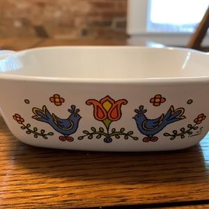 Vintage Corningware Country Festival P 41 B 1 3/4 cup petite casserole dish